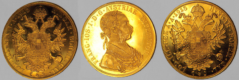 4 Dukat gold coin (3x)